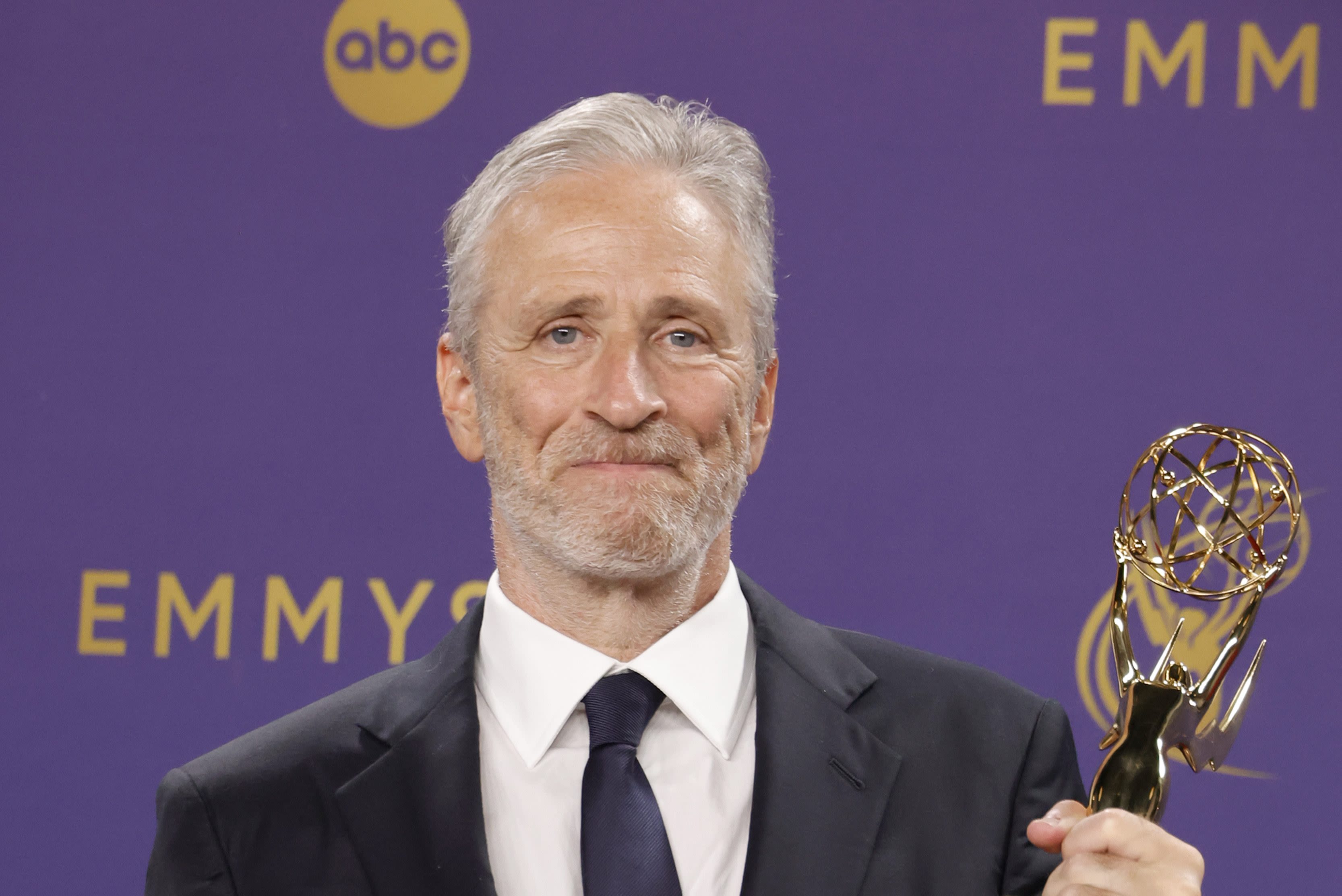 Jon Stewart Weighs ‘Daily Show’ Extension After His Emmy Win: ‘This Election Will Never End. How Could I Leave?’