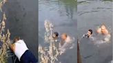 Heroic! Ex-Navy Commando Jumps Into Canal To Save Drowning Man's Life In UP's Ghaziabad; Video Surfaces