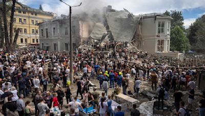 Dozens are killed as Russia bombards Ukraine. Among the buildings hit was a Kyiv children's hospital