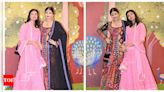 ...Navya Nanda, Aishwarya Rai and Aaradhya Bachchan arrive separately and paint a pretty picture on the red carpet at Anant Ambani-Radhika Merchant's Shubh Aashirwad ceremony...