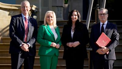 Mary Lou McDonald tells Keir Starmer 'all is changed here' at Stormont meeting