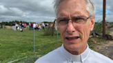 Argyle Lutheran Church pastor Dan Bohlman assesses storm damage