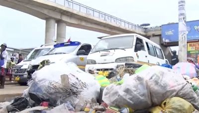Filth Exhibition: Medians on Madina Highway used as waste collection points