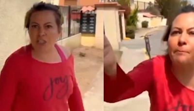 Mujer le 'reparte' golpes y cachetadas a repartido de comida en Pachuca