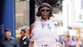 Jodie Turner-Smith Hits The Streets In Feather-Trimmed Underwear