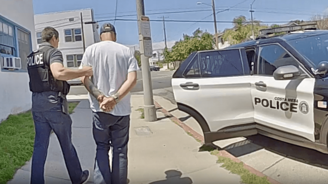 Man arrested after driving around Southern California neighborhood, setting trash bins on fire