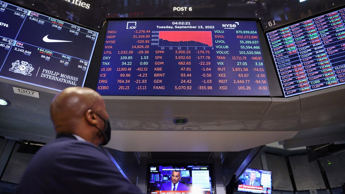 The Dow drops almost 400 points as consumer sentiment and GDP stay sluggish