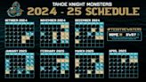 Tahoe Knight Monsters announce 72-game regular-season schedule; home opener Oct. 24