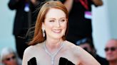 Julianne Moore defies her 61 years in plunging velvet gown at Venice Film Festival