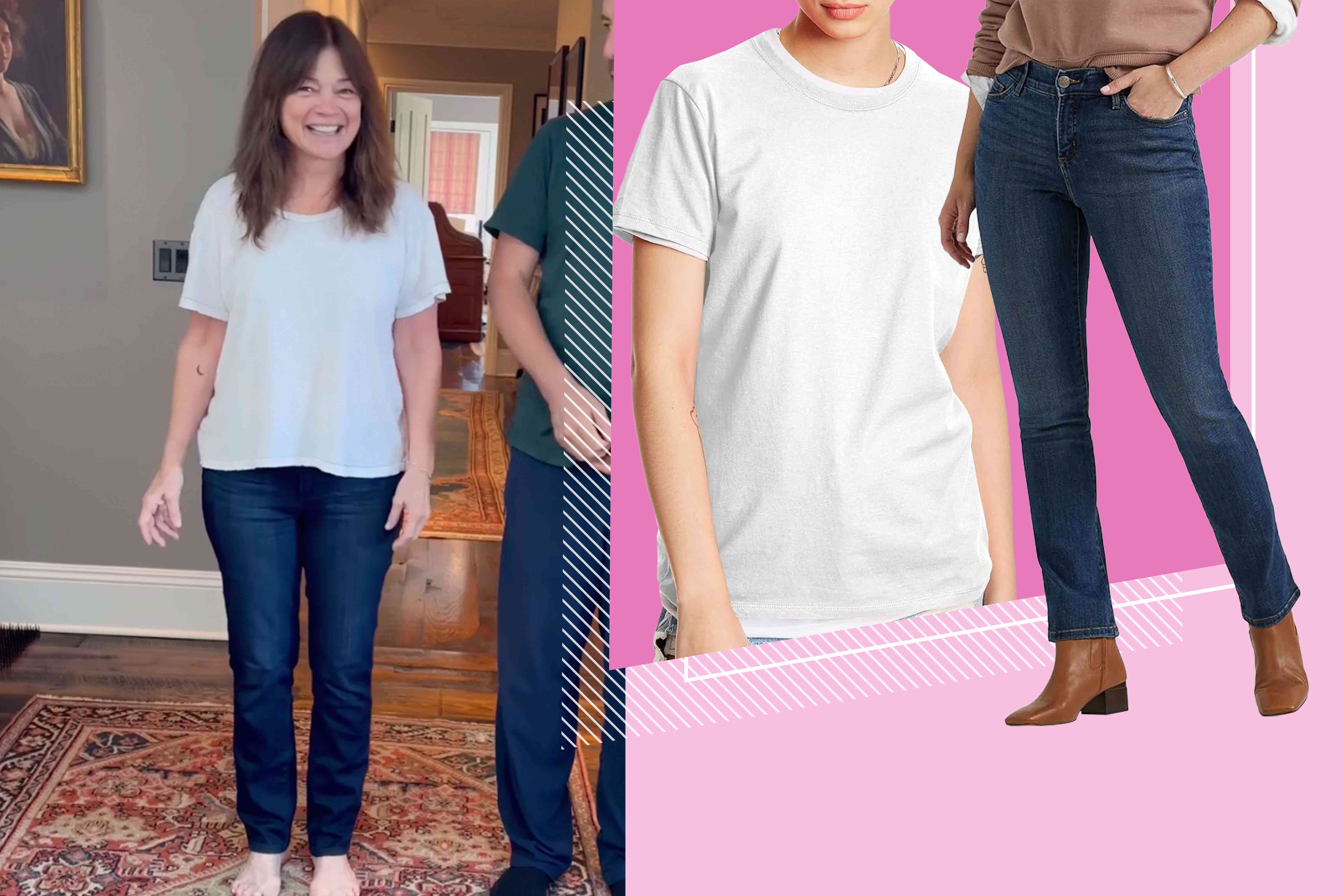 Valerie Bertinelli Paired Classic Blue Jeans with the Comfy Outfit Starter Countless Celebs Wear