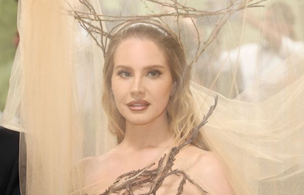Lana Del Rey’s 2024 Met Gala Look Is Completely Sheer and Decked Out in Tree Branches