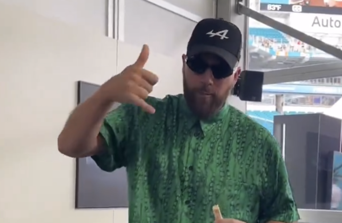 Travis Kelce's Miami Grand Prix Outfit is Turning Heads
