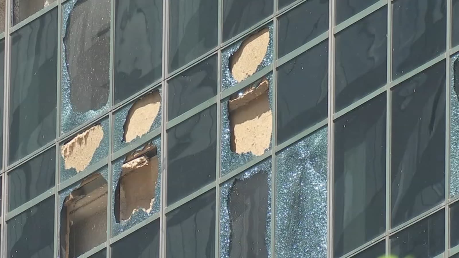 Storm blew out 2,500 high-rise windows or skylights in downtown 'exclusion zone,' officials say