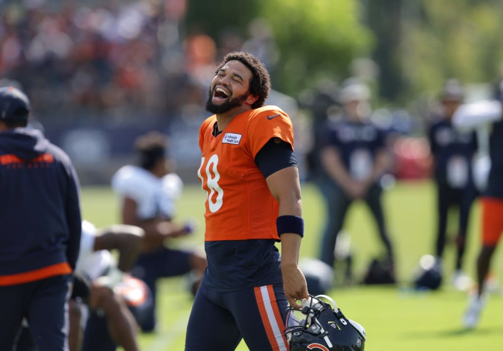 Chicago Bears training camp report: Coaches on Caleb Williams’ progress, a D’Andre Swift highlight and a kicker thinking about tackling