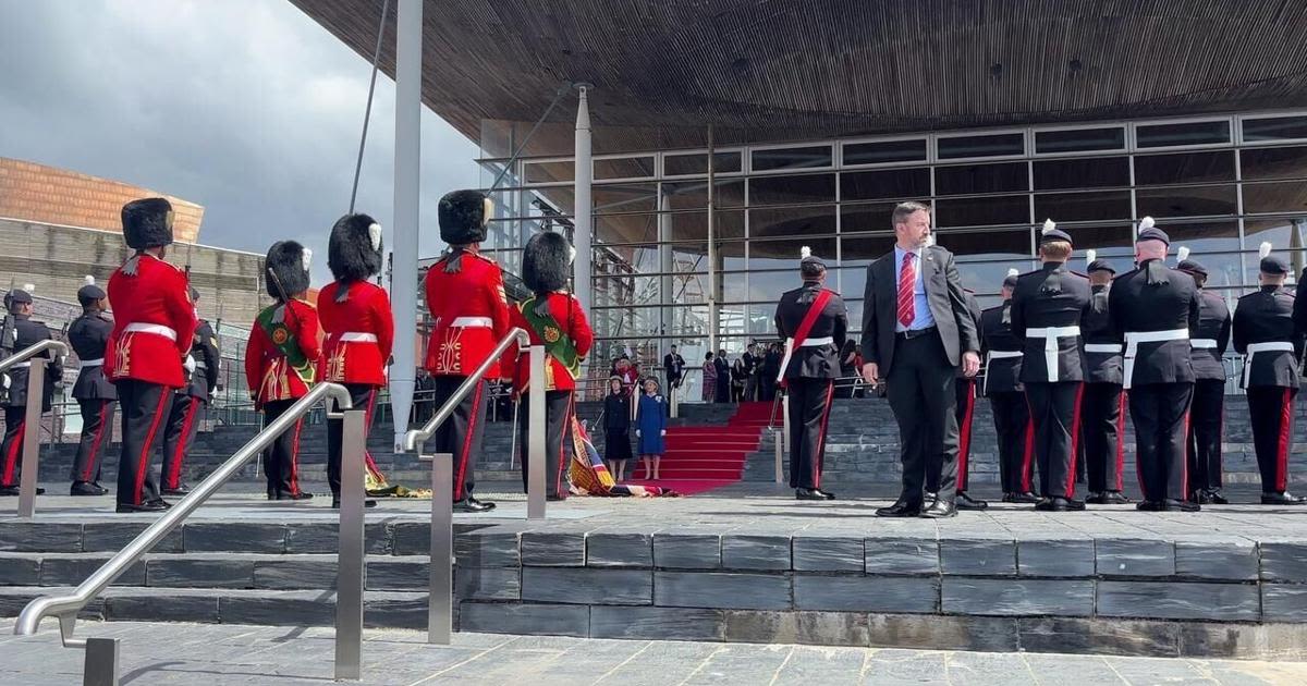 RAW VIDEO: King Charles III and Queen Camilla visit the Senedd in Cardiff