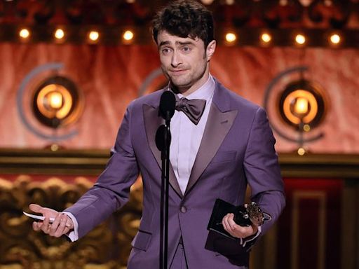 Daniel Radcliffe wins his first Tony as Best Featured Actor in a Musical for “Merrily We Roll Along”