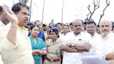 H D Kumaraswamy, LoP Ashok inspect rain havoc in Sakleshpur, attack D K Shivakumar