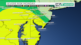 Potentially severe storms possible around Philadelphia, Jersey Shore on Monday