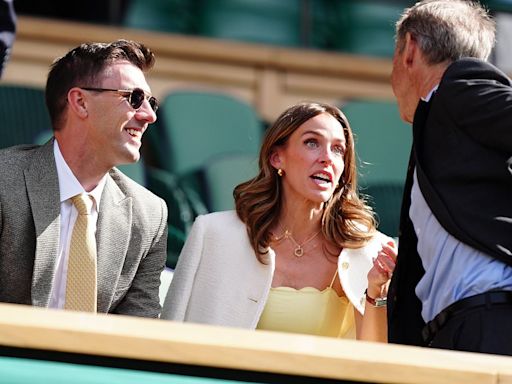 Pat Cummins and wife Becky sit in Wimbledon's famous Royal Box