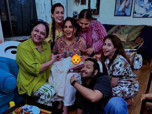 Urmila Matondkar, Shabana Azmi, Dia Mirza visit new parents Richa Chadha, Ali Fazal