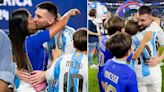 Lionel Messi y su festejo tras el título de Copa América: beso con Antonela Roccuzzo, abrazo con sus hijos y el mensaje en redes