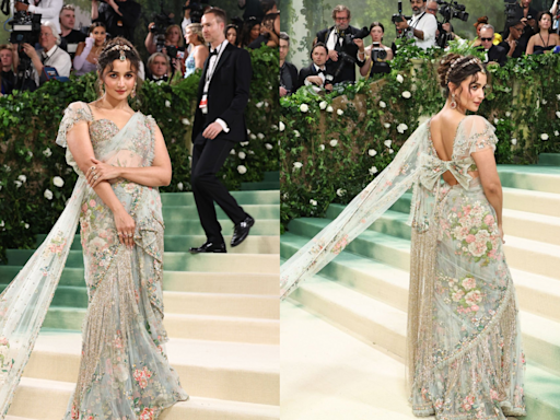 Met Gala 2024: Alia Bhatt dazzles as a floral Indian fairy in a custom saree; Video goes viral