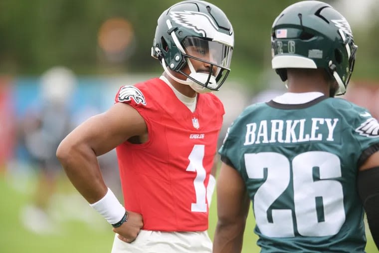 Eagles practice observations: Jalen Hurts a plus-one factor in run game; Cam Jurgens in space; conditioning at the forefront