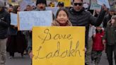 Ladakh: The thousands of Indians protesting in freezing cold