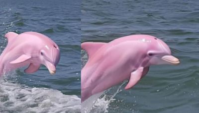 These Pictures Of Rare Pink Dolphin Will Make You Rub Your Eyes In Disbelief - News18