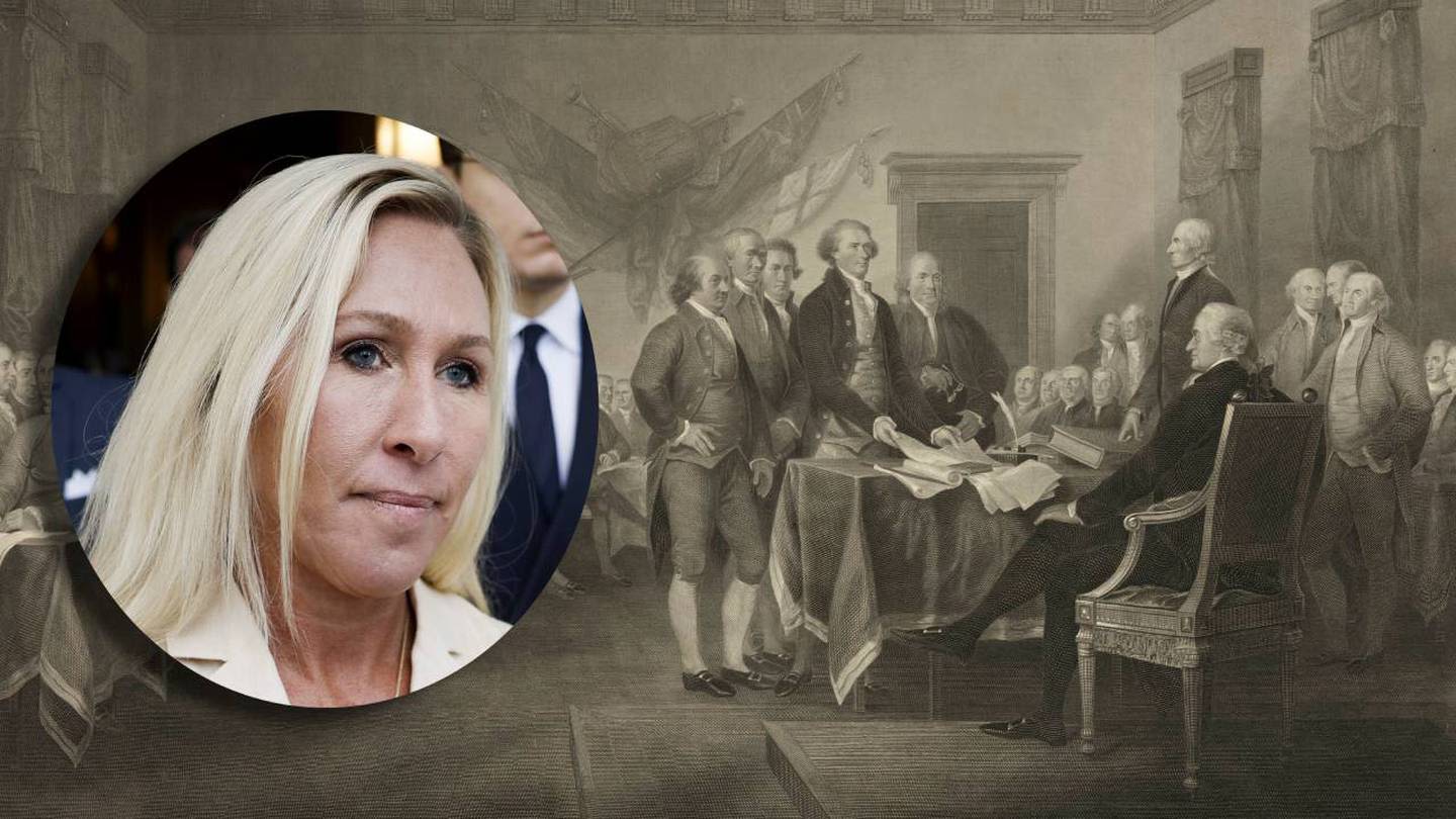 Social media erupts after Marjorie Taylor Greene posts about signers of Declaration of Independence