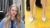 Amanda Seyfried Steps Out in White Pointy Pumps at NBCUniversal Upfronts