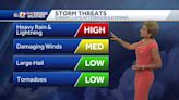 WATCH: Severe storm threat Sunday evening, again Memorial Day