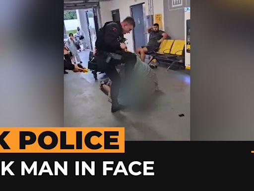 Outrage after British police officer filmed kicking man in the head