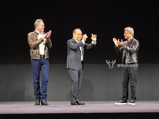 罕見三巨頭同台！聯發科蔡力行牽手 NVIDIA 黃仁勳、Arm Rene Haas 宣誓會更密切合作