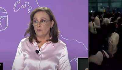 “¡Fuera zacatecana!”: Entre gritos y empujones, así corrieron a Rocío Nahle al finalizar el segundo debate por Veracruz