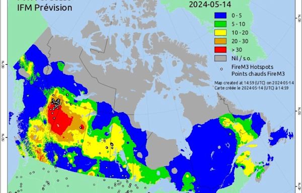 Canadian zombie fires reigniting, sending smoke to US