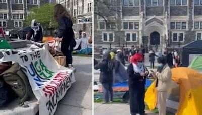 Anti-Israel protesters launch Gaza solidarity camp at NY's City College, set up ‘intifada’ encampment