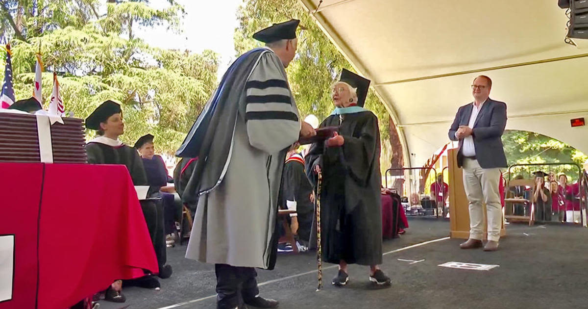 105-year-old dons cap and gown, receives overdue degree from Stanford University