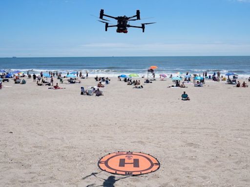 On NYC beaches, angry birds fight drones patrolling for sharks and struggling swimmers