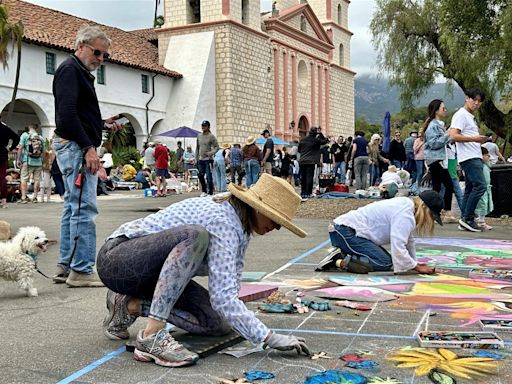 i Madonnari Italian Street Painting Festival fills grounds of Old Mission Santa Barbara with art