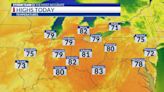 Warm sunshine Monday, showers return tomorrow