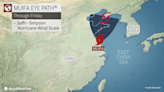 Muifa reaches China with heavy rain, gusty winds pushing into Shanghai