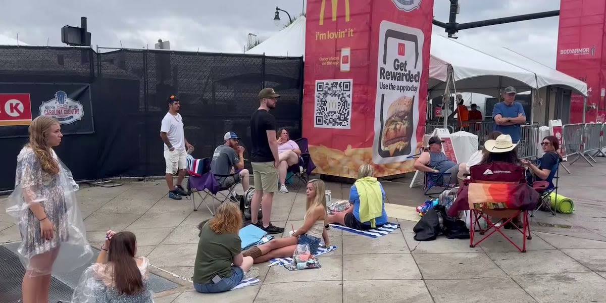 WATCH: Fans camp out hours before gates open for Carolina Country Music Fest