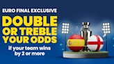 Euro 2024 final offer: x2 or x3 your odds if your team win by two or more