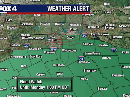 Dallas weather: Flood watch in effect through Monday