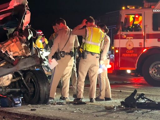 3 killed, 5 hurt in chain-reaction crash on south I-5 near Camp Pendleton that closed freeway