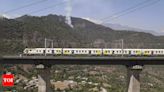 First full train trial run on world’s highest rail bridge successful - Times of India