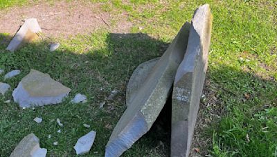 Gravestones smashed in 'shocking' churchyard attack | ITV News