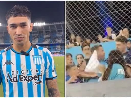 El tenso momento en la tribuna de Racing por una camiseta de Santiago Solari que se volvió viral