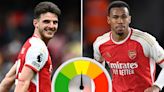 Arsenal ratings: Rice at mesmerising best but Saliba saves Gabriel's blushes